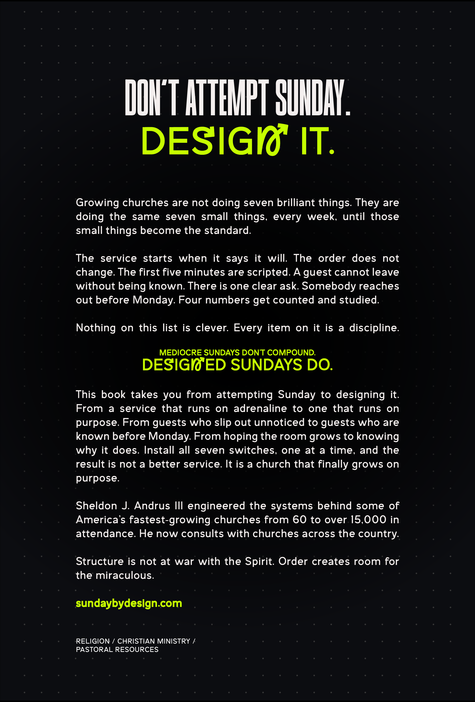 Sunday By Design — back cover
