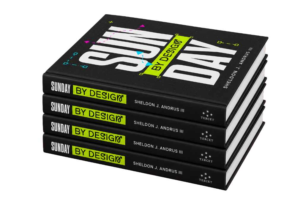 Stack of Sunday By Design hardcovers